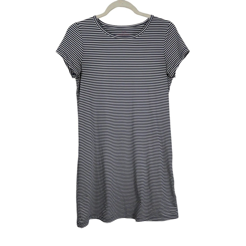 Vineyard Vines Navy Blue White Striped Sankaty Madaket Tee Dress Womens XS